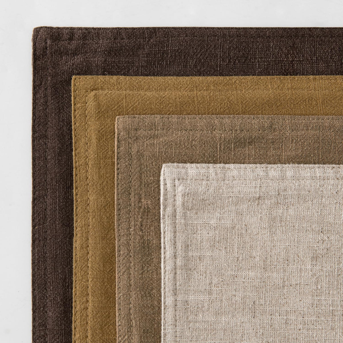 MIULEE Neutral Gold/Brown Boho Linen Pillow Covers 18x18 Inch Pack of 4 - color: Neutral Gold/Brown, size: 18" x 18" (Pack of 4)